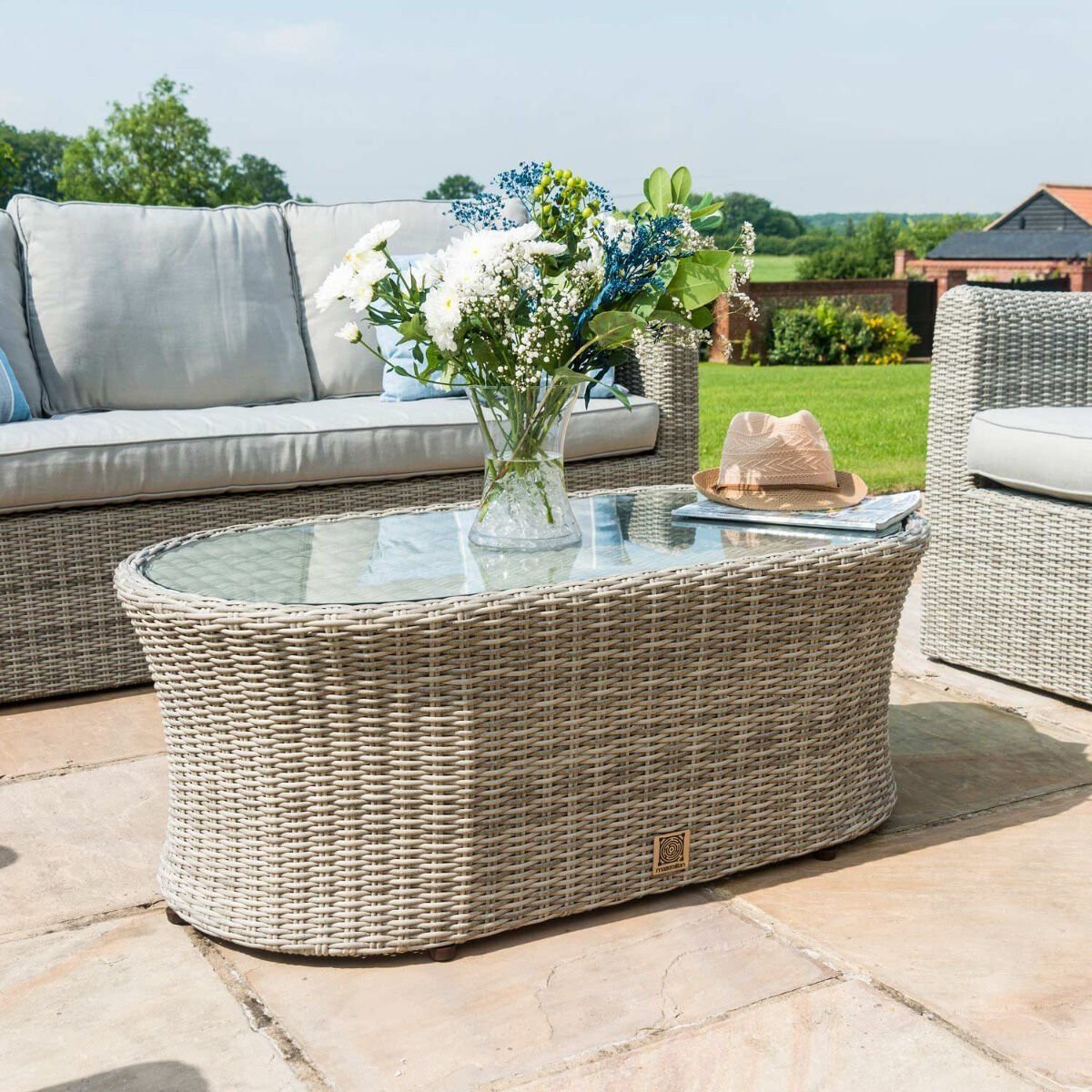 Oxford 3 Seat Rattan Sofa Set - Image 5