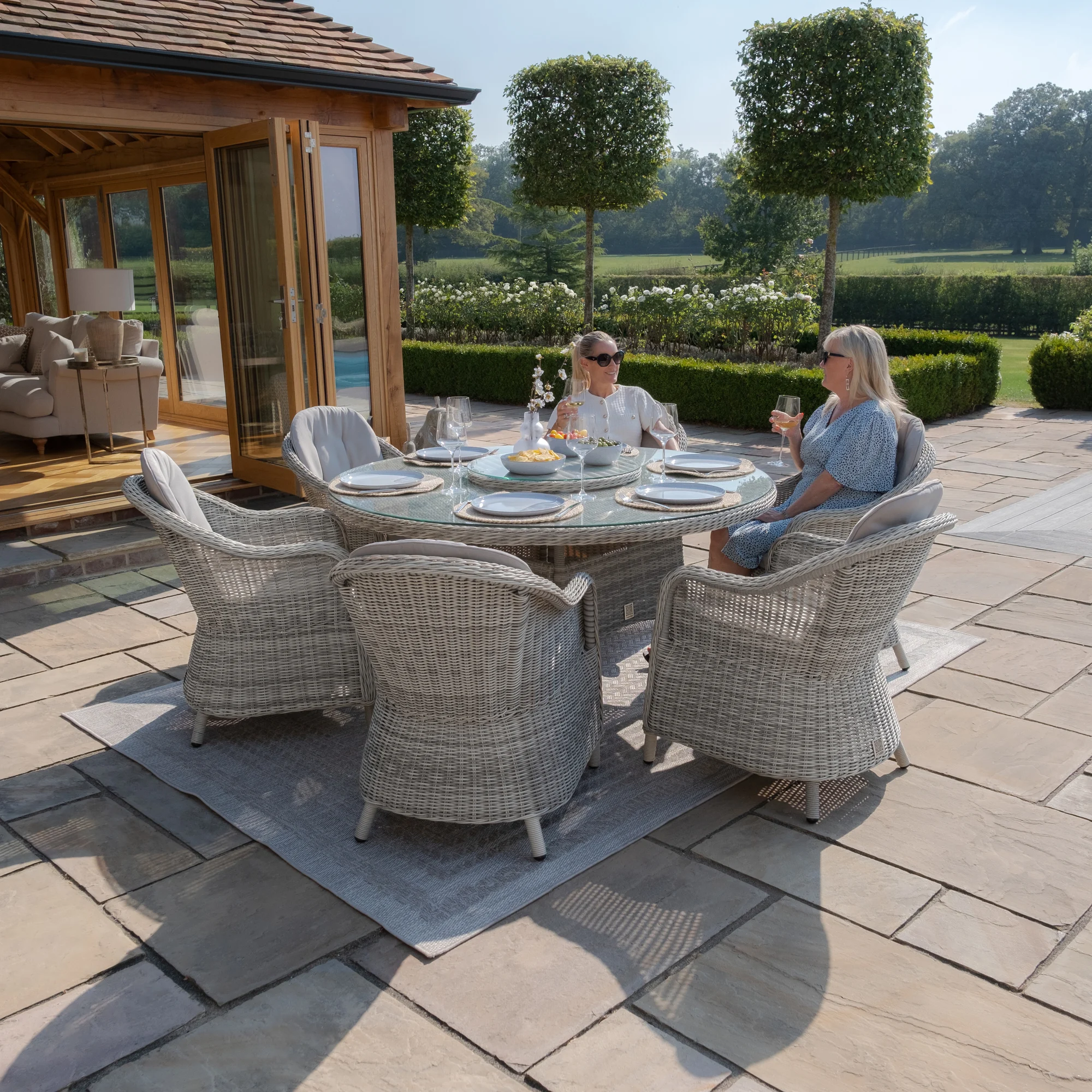 Oxford 6 Seat Round Dining Set - Image 6