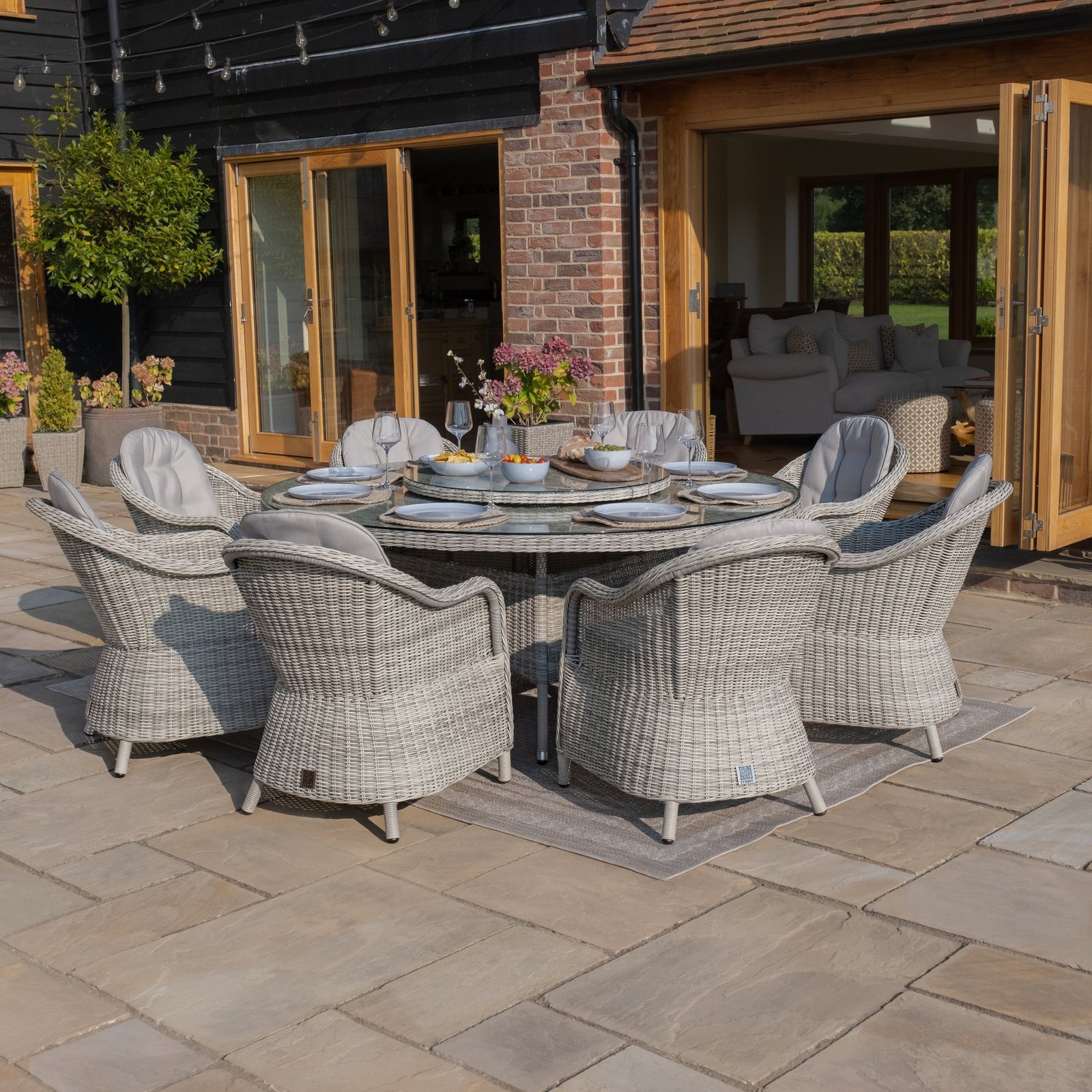 Oxford 8 Seat Round Dining Set - Image 2