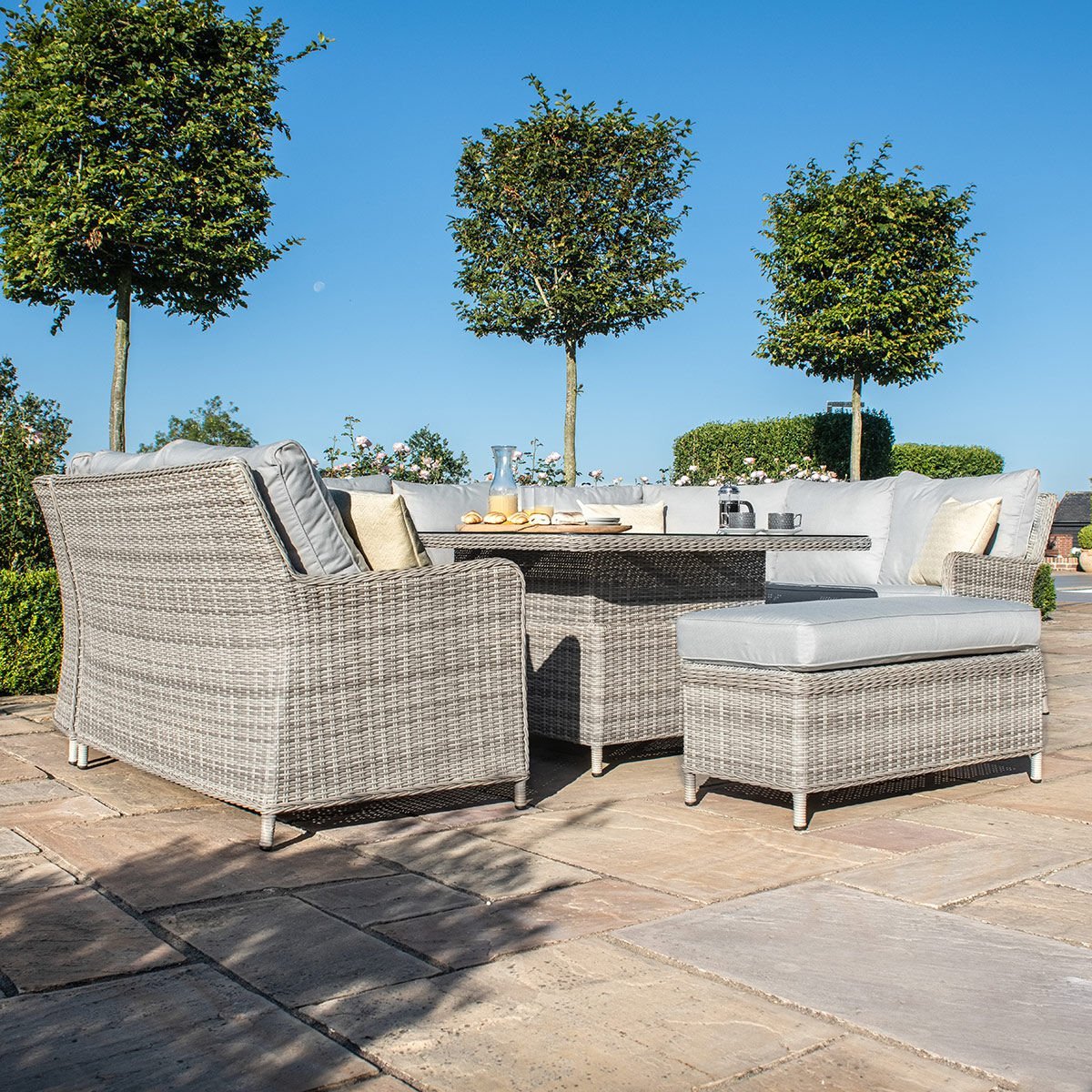 B Oxford Royal U-Shaped Rattan Sofa Set - Image 3