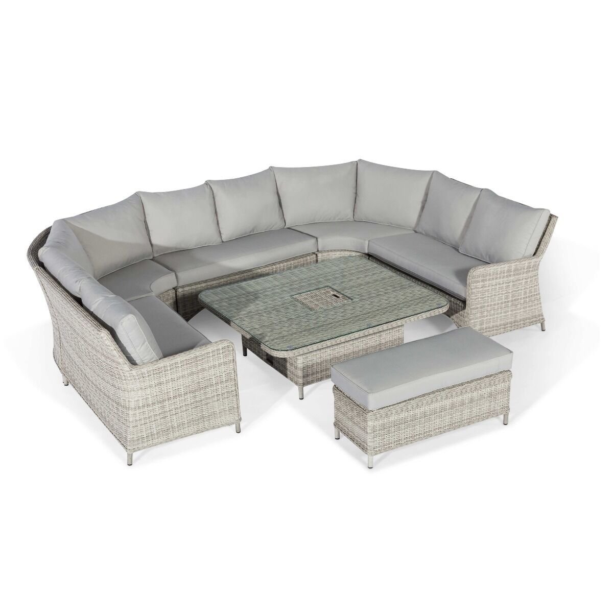 B Oxford Royal U-Shaped Rattan Sofa Set - Image 7
