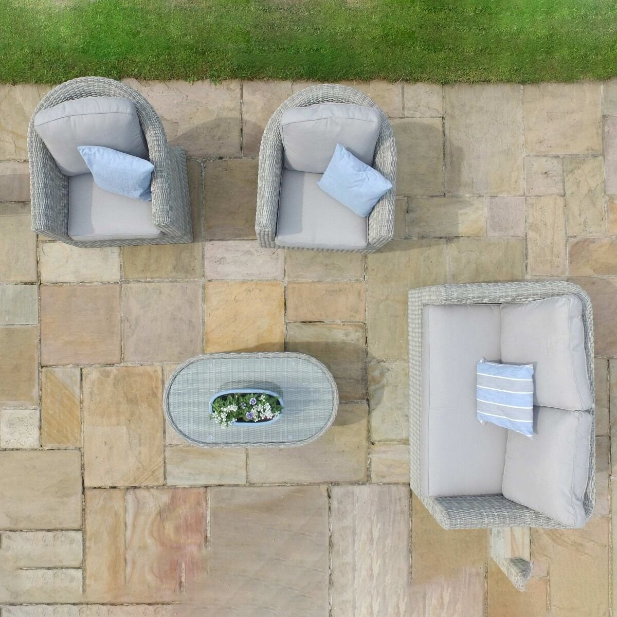 Oxford 2 Seat Rattan Sofa Set - Image 3