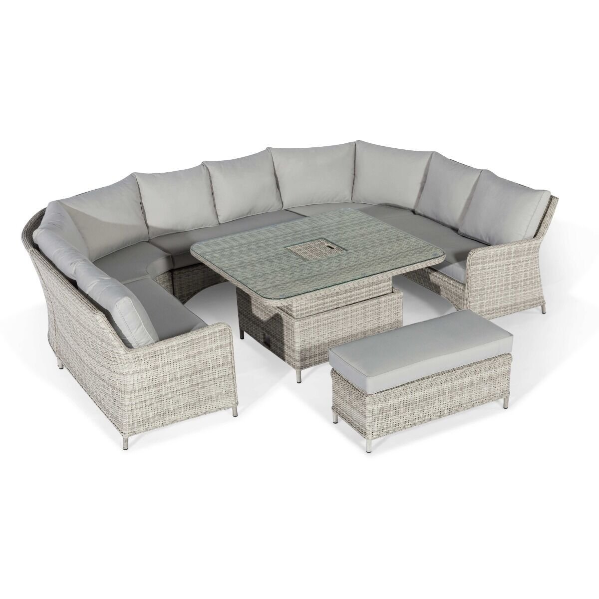 B Oxford Royal U-Shaped Rattan Sofa Set - Image 6