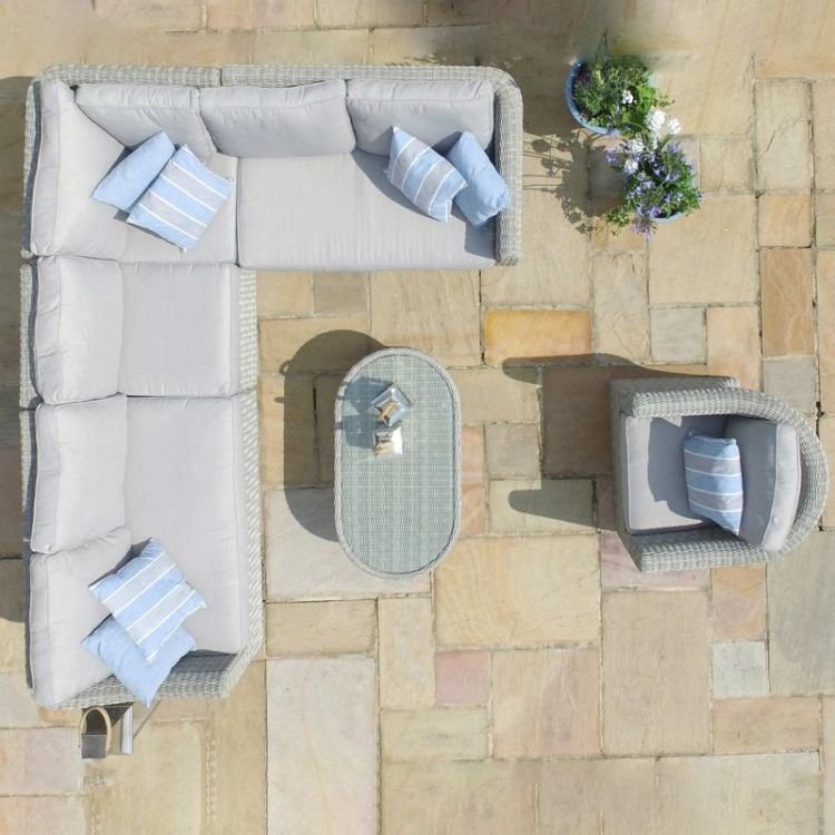 Oxford 6 Seater Large Rattan Corner Group with Chair - Image 4