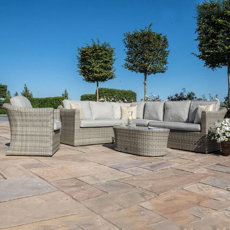 Oxford 6 Seater Large Rattan Corner Group with Chair - Image 10