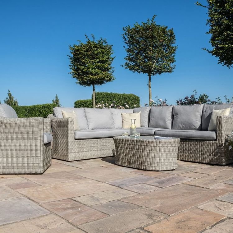 Oxford 6 Seater Large Rattan Corner Group with Chair - Image 8