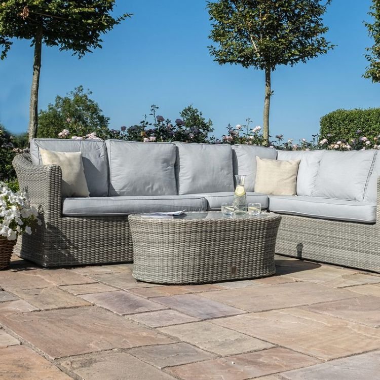Oxford 6 Seater Large Rattan Corner Group with Chair - Image 2